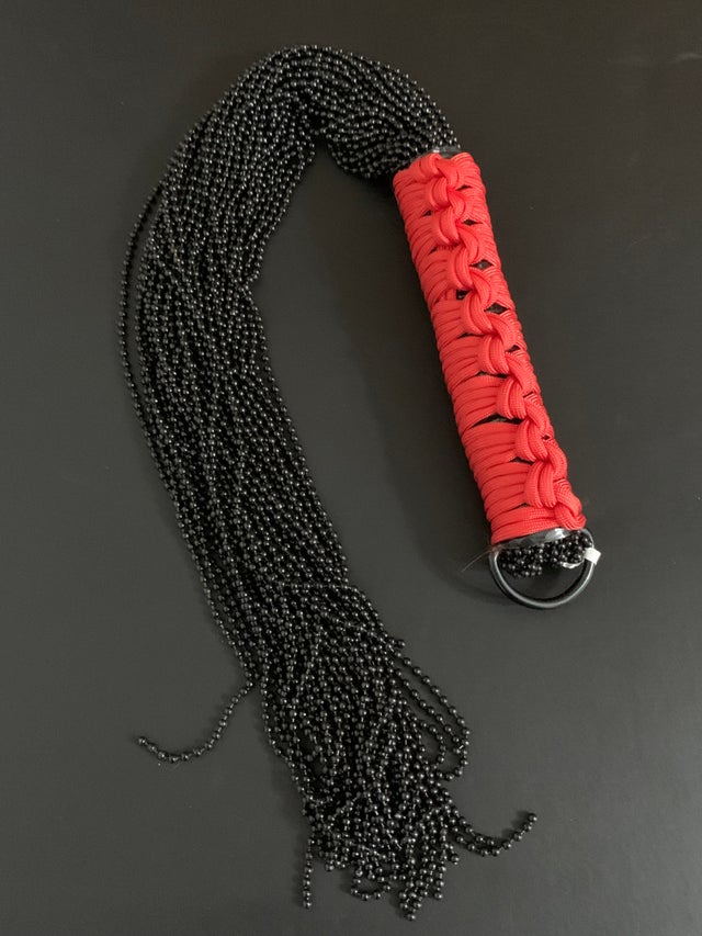 Black chain with red handle